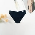 thumbnail image 3 of YDDIAN Teens Underwear Cotton Big Girls' Panties Low Rise V Waist 10-Pack Navy L, 3 of 3