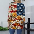 thumbnail image 5 of Women's 250th Anniversary USA Shirt Patriotic American Flag Print Crew Neck 3/4 Sleeve T-Shirt, 5 of 5