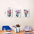 thumbnail image 4 of Vintage Flower Canvas Wall Art Purple Watercolor Orchid Picture Posters for Living Room Bedroom Decorations Abstract Floral Paintings Blue White Chinoiserie Vase Decor Modern Home Decor 12x16 3Pcs, 4 of 6