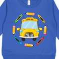 thumbnail image 3 of Inktastic School Bus with Pencils and Crayons Toddler Sweatshirt, 3 of 4