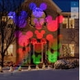 thumbnail image 2 of Disney Mickey Mouse Cascading Lights LED Projection Spotlight Christmas Multi-Colored, 2 of 5