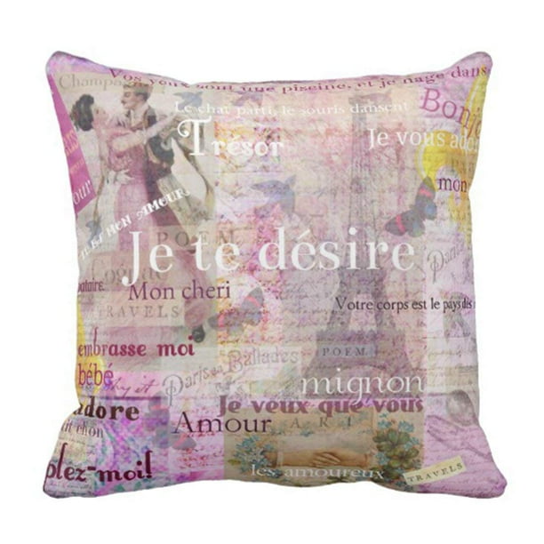 Bpbop Retro France Romantic Love Phrases Vintage Paris Words Pillowcase Cushion Cover 16x16 Inches Walmart Com Walmart Com Bpbop Retro France Romantic Love Phrases Vintage Paris Words Pillowcase Cushion Cover 16x16 Inches Walmart Com Walmart Com