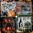 thumbnail image 7 of 2200 Sqft Super Stretch Cobwebs with 100 Fake Spiders 24 Bats, 21.16 oz Halloween Spider Webs Decorations, DIY Spooky Spider Cotton Webbing for Outdoor Indoor Yard Garden Haunted House Party Supplies, 7 of 7