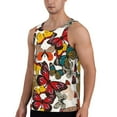 thumbnail image 3 of Rocae Retro Floral Butterfly for Men's Workout Tank Top Men's Running Tank Top Dry Fit Athletic Workout Tank TopsXX-Large, 3 of 9