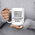 thumbnail image 3 of Arguing With An Engineer Funny Gift Mug 15oz Deluxe Double-Sided Coffee Tea Mug, 3 of 5