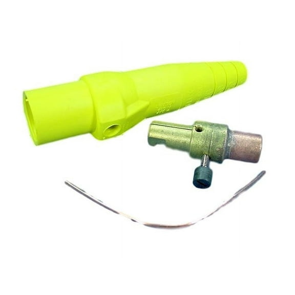 Leviton 16D28-Y Yellow 16 Series Taper Nose Male Crimped Detachable Cam-Type Plug