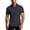 Dark Gray, variant on Yifymode Men's Textured Knit Short Sleeve Polo Shirt, Contrast Collar Regular Fit Everyday Casual Top Black L
