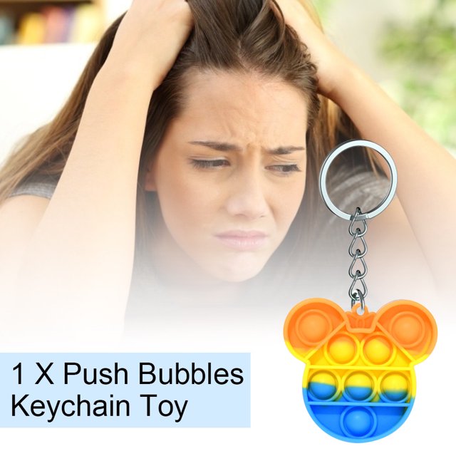Rainbow Push Bubble Sensory Llaveros Autismo Anti Estrés Colgante Juguete (C) Ehuebsd Para estrenar