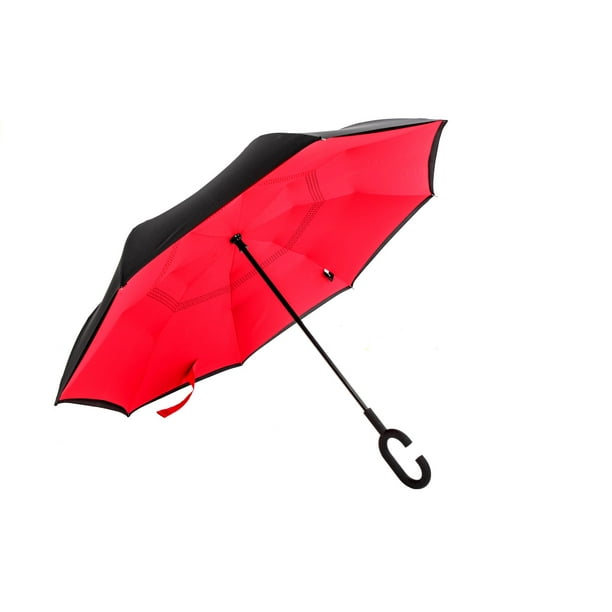 Adult Unisex Reverse Umbrella Windproof Manual Open - Walmart.com