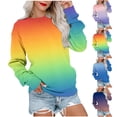 thumbnail image 6 of Tumotour Pullover for Women Crew Neck Long Sleeve Shirts Casual Loose Top 2025 Lightweight Sweatshirts Blouse Tops, 6 of 6