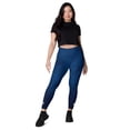 thumbnail image 4 of Blue Camo - Performance High Waist Leggings with Side Pockets, 4 of 7