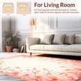 thumbnail image 2 of ODIKA 8'x10' Machine Washable Non-Slip Area Rug, Stylized Botanical Swirls with Dotted Highlights and Gradient Petals High Traffic Rug, Pink, 225311, 2 of 7