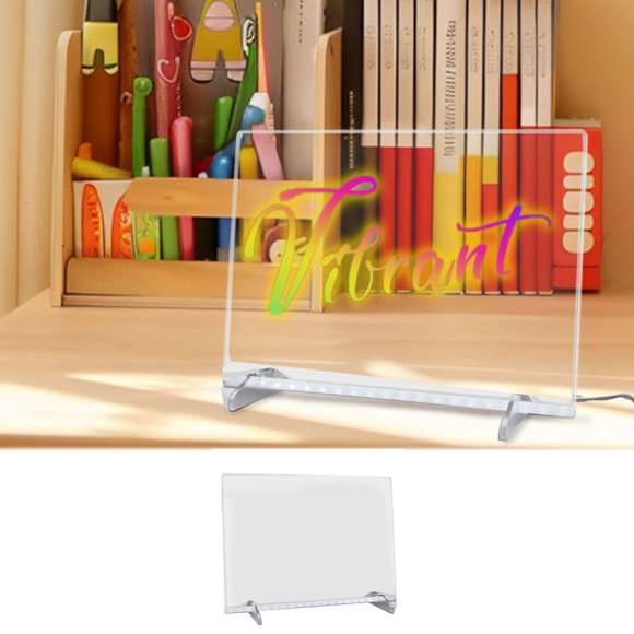 BKER 7ml Lumiboard LED Drawing Board With 7 Colors Christmas 2025 Luminous Acrylic Message Board Adjustable Stand And 7 Pens For Home