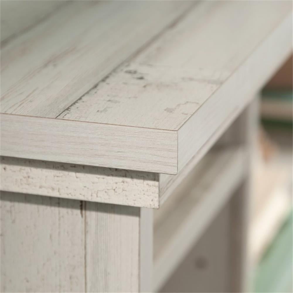 Pemberly Row Transitional Engineered Wood Full-Queen Bookcase Headboard in White