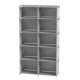 thumbnail image 2 of M Buder Organizador de Armario de 10 Cubos y Estantería de Libros, Tubo de Acero Resistente de 12 mm, Tela Impermeable, Plata y Gris (80 x 29 x 155 cm / 31.5 x 11.4 x 61 in), 2 of 6