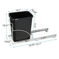 thumbnail image 2 of Pull Out Trash Can 29L Under Cabinet Kitchen Waste Bin with Bag Tuck Band Black, 2 of 22