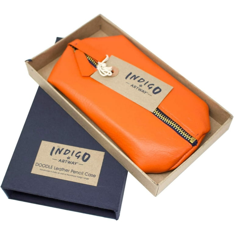 Indigo Monologue clear folding pencil case pouch