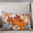 thumbnail image 3 of Fall Pumpkins Throw Pillow Covers, Thanksgiving Black Plaid Maple Leaf Soft Breathable Pillow Cases with Invisible Zipper for Sleeping, Body Pillowcases for Couch Bed Sofa Chair 24x36 Inches, 3 of 6