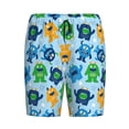 thumbnail image 4 of Naloa Cartoon Monster Men's Short Pajama Pants, Lounge Comfort Shorts with Elasticized Waistband and Side Pockets - 3X-Large, 4 of 9