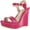 Fuchsia, variant on Kayleen CHERI-1 Womens Patent Strappy High Heel Platform Wedge Sandals