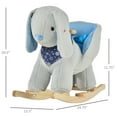 thumbnail image 3 of LHYY Ride-On Rocking Horse Toy Bunny Rocker with Fun Play Music Soft Plush Fabric for 18-36 Months, 3 of 5
