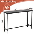 thumbnail image 5 of Fenbeli Console Table Modern Entryway Table with Durable Black Metal Frame, 5 of 7