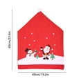 thumbnail image 3 of Gumesh Christmas Chair Covers - Santa Claus Hat & Snowflake Design, Red Festive Dining Chair Decorations for Kitchen/Holiday Parties, 3 of 6