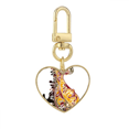 thumbnail image 1 of Paon Coloré Animal Art Contour Or Coeur Porte-Clés Porte-Clés en Métal, 1 of 3