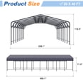 thumbnail image 2 of NETAJE 20'x40' Outdoor Heavy-Duty Metal Carport with Enhanced Base & Galvanized Steel Roof for Car, Boats and Truck, 2 of 8