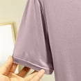 thumbnail image 5 of WCJM Pink Women's Shorts Short Sleeves Casual Two Piece Pajamas Casual Suit, 5 of 7
