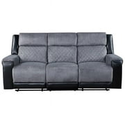 Global Furniture USA U5914 Gray/Black Reclining Sofa