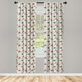 thumbnail image 3 of Ambesonne Octopus Curtains, Summer Pattern, Pair of 28"x63", Multicolor, 3 of 5