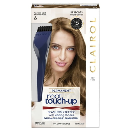Clairol Root Touch-Up Permanent Hair Color, 6 Light Brown