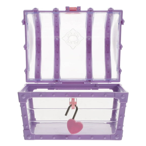 SKISUNO Purple Treasure Chest with Lock Decorative Small Chest for Jewelry and Keepsake Storage