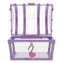 LOLIPPYY Plastic Small Treasure Chest Purple Curved Lid Storage 1Pcs