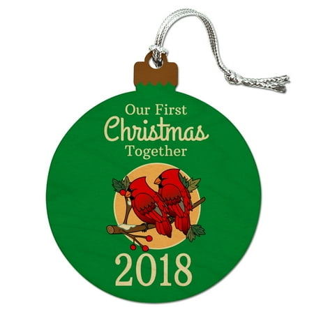 Our First Christmas Together 2018 Red Cardinals On Branch Newlyweds Wood Tree Holiday Ornament Our First Christmas Together 2018 Red Cardinals On Branch Newlyweds Wood Tree Holiday Ornament