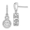 thumbnail image 1 of 925 Sterling Silver Cubic Zirconia Cz Moving Vibrant Infinity Drop Dangle Earrings, 1 of 6