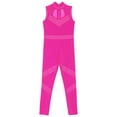 thumbnail image 5 of Yeahdor Kids Girls Sleeveless Mesh Splice Rhinestones Gymnastics Unitard Figure Skating Dance Jumpsuit Hot Pink 6, 5 of 7