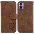 thumbnail image 2 of Compatible with Motorola Moto Edge 30 Neo Embossed Cute Tiger Flip Folio Wallet Case Card Pocket Holder Cover, 2 of 5