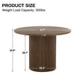 thumbnail image 3 of Wiilayok 41.7" Modern Round Dining Table, Wood Kitchen Table for 3 to 5, Pedestal Circle Dining Table for Cafe, Kitchen, Dining Room, 3 of 6