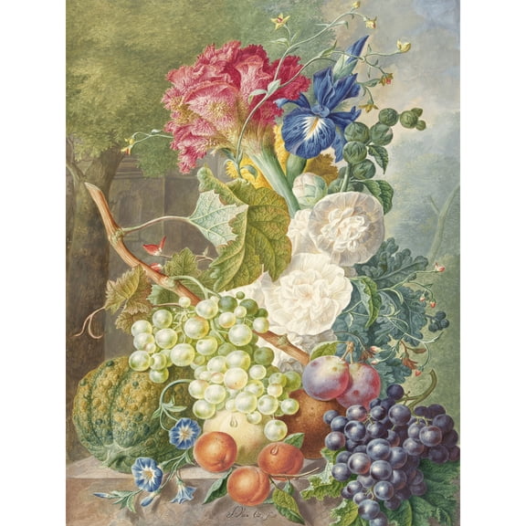 Van Os Still Life Flowers Fruit Painting Extra Large XL Wall Art Poster Print