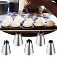 thumbnail image 2 of Nozzles & Tips for Pastries, Cupcakes, Cookies - 5-Piece Set Stainless Steel Cake Decorating Kit Duulaya, 2 of 5