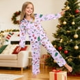 thumbnail image 5 of Gubotare Christmas Pajamas Little Girls Set Holiday 2-Piece Pajamas Sleepwear PJs Cotton for Baby, Toddler, Kids 3T 4T (Light Purple,3-4 Years), 5 of 9