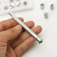 thumbnail image 3 of 12pcs Leather Craft Working Saddle Making DIY Tools Carving Metal Stamps Set grass, 3 of 9