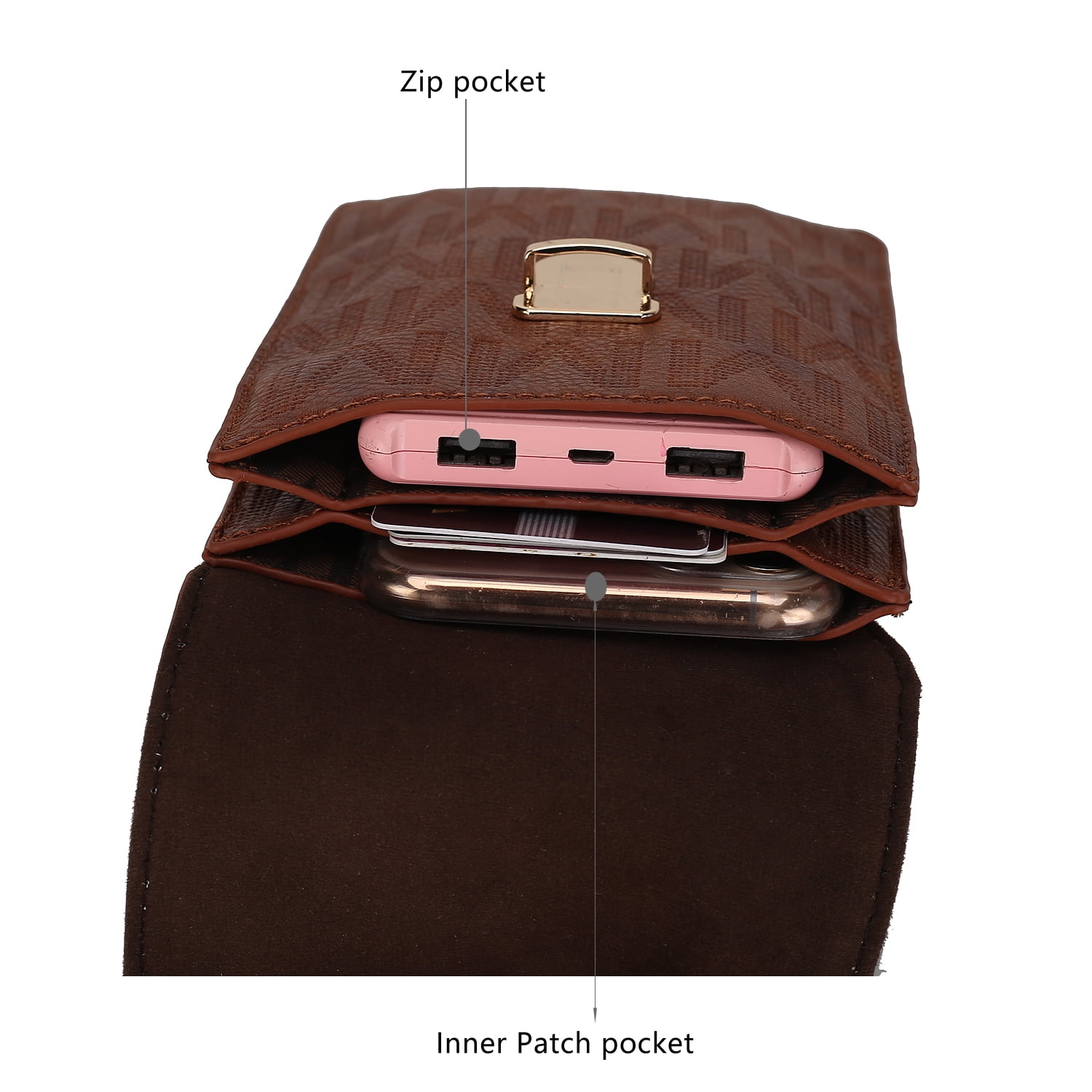 MKF Collection Women's Wallet, Cell Phone Purse Crossbody Handbag by Mia K - Chocolate