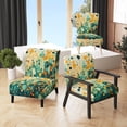 thumbnail image 1 of Designart "Nostalgic Remix II" Chaise d'Appoint Verte Abstraite Collages - Fauteuil Moderne pour Salon, 1 of 7