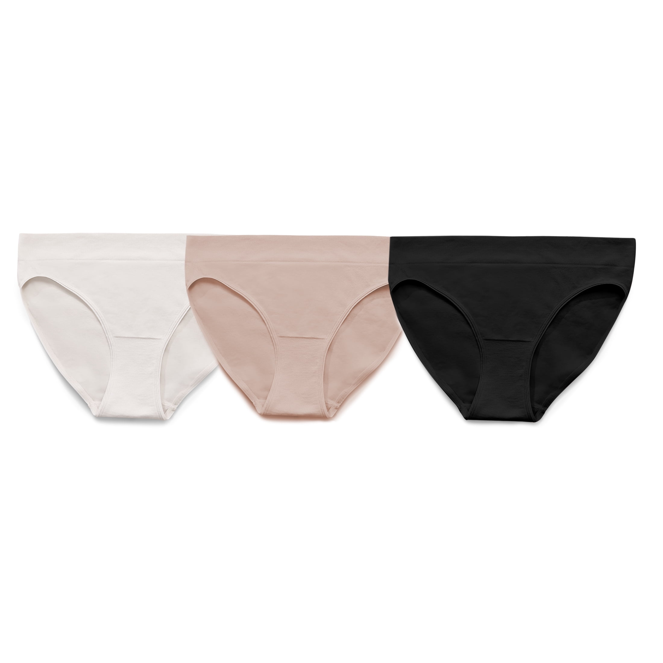 Truekind Comfort 3-Pack Ultra-Soft Brief – Seamless Full- Coverage Women's Panty, Buttery-Soft Second-Skin Feel, Sizes S to 4XL