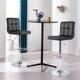 thumbnail image 2 of Costway Ensemble de 2 Tabourets de Bar en Cuir PU Tabouret de Bar Réglable Pivotant Chaises de Pub Noir, 2 of 10