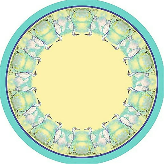 Betsy Drake TR025G 68 in. Egret Round Table Cloth