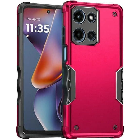 For Motorola Moto G 5G 2025 XT2513V Slim Shockproof Hybrid Cover Cellphone Case - Exquisite Dark Pink